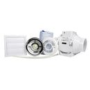 Airflow AV100T Shower Kit: 100mm Fan + Timer + LED Lamp - Airflow - Falcon Electrical UK