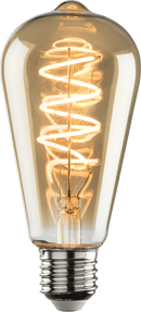Knightsbridge MLA ST4ESDA 230V 4W LED ES Amber ST64 Spiral Filament Lamp 1800K Dimmable - Knightsbridge MLA - Falcon Electrical UK