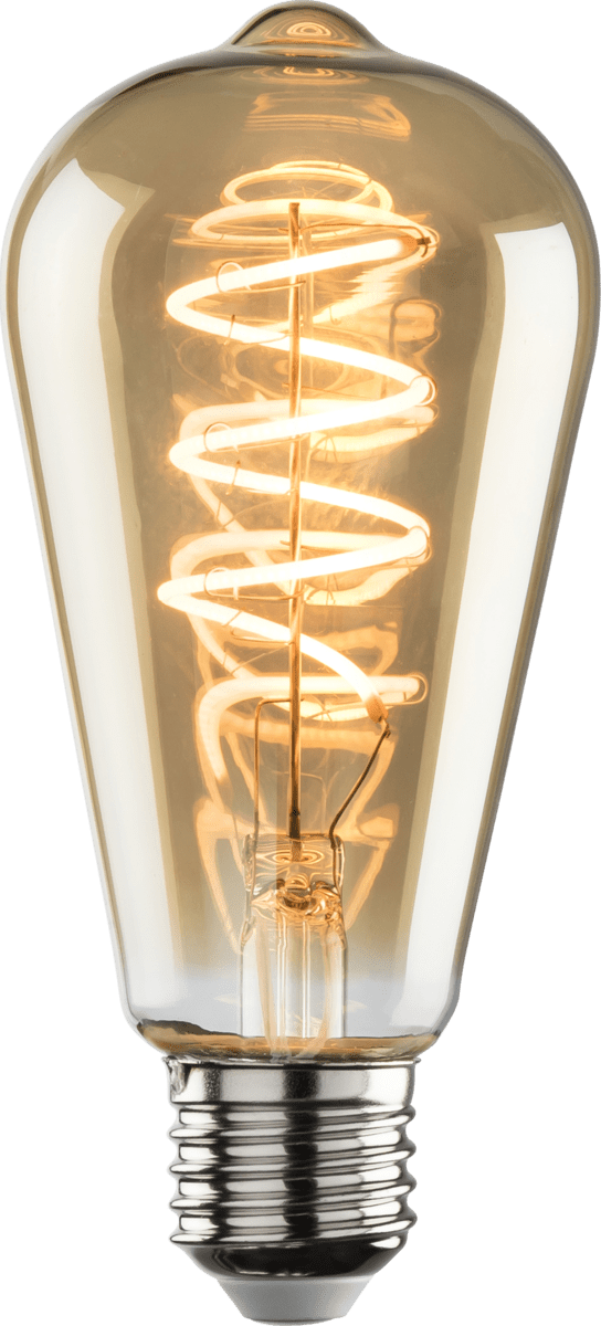 Knightsbridge MLA ST4ESDA 230V 4W LED ES Amber ST64 Spiral Filament Lamp 1800K Dimmable - Knightsbridge MLA - Falcon Electrical UK