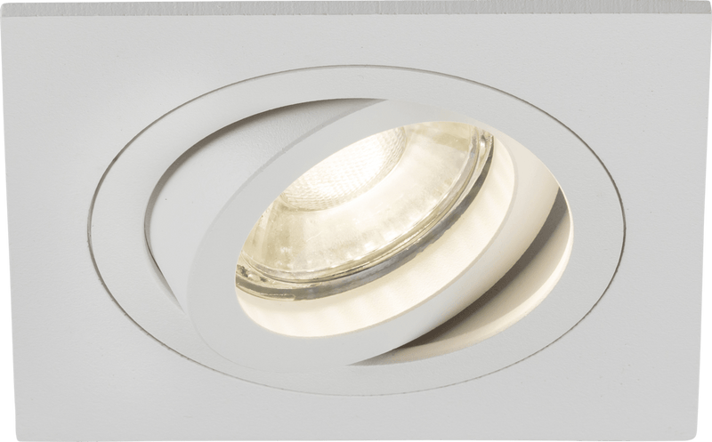 Knightsbridge MLA AMA1TSW Ambar Single Tilt Square Downlight White - Knightsbridge MLA - Falcon Electrical UK