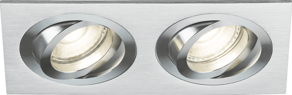 Knightsbridge MLA AMA2TSBC Ambar Twin Tilt Square Downlight Brushed Chrome - Knightsbridge MLA - Falcon Electrical UK