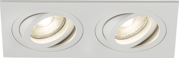 Knightsbridge MLA AMA2TSW Ambar Twin Tilt Square Downlight White - Knightsbridge MLA - Falcon Electrical UK