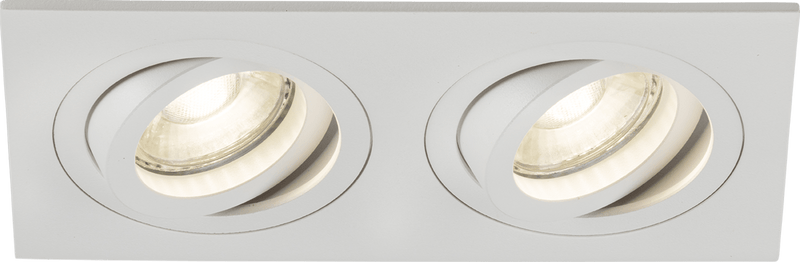 Knightsbridge MLA AMA2TSW Ambar Twin Tilt Square Downlight White - Knightsbridge MLA - Falcon Electrical UK