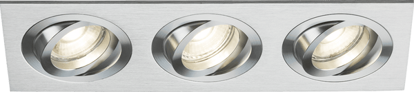 Knightsbridge MLA AMA3TSBC Ambar Tri Tilt Square Downlight Brushed Chrome - Knightsbridge MLA - Falcon Electrical UK