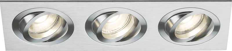 Knightsbridge MLA AMA3TSBC Ambar Tri Tilt Square Downlight Brushed Chrome - Knightsbridge MLA - Falcon Electrical UK