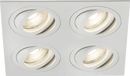 Knightsbridge MLA AMA4TSW Ambar Quad Tilt Square Downlight White - Knightsbridge MLA - Falcon Electrical UK