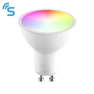 Saxby 91949 Smart GU10 5W RGB-CCT, Matt White textured - Saxby - Falcon Electrical UK