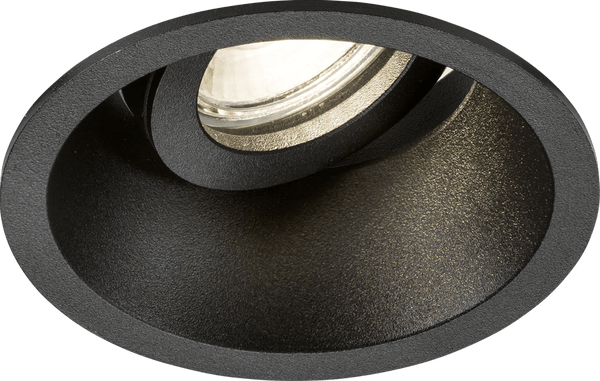 Knightsbridge MLA DIB1TRB Dipa Single Tilt Round Anti-Glare Downlight Black - Knightsbridge MLA - Falcon Electrical UK