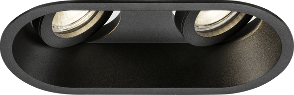 Knightsbridge MLA DIC2TRB Dipa Twin Tilt Round Anti-Glare Downlight Black - Knightsbridge MLA - Falcon Electrical UK