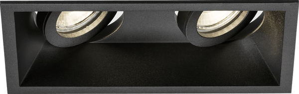 Knightsbridge MLA DIC2TSB Dipa Twin Tilt Square Anti-Glare Downlight Black - Knightsbridge MLA - Falcon Electrical UK