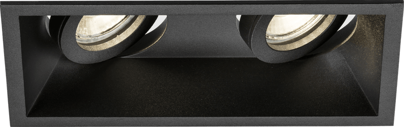 Knightsbridge MLA DIC2TSB Dipa Twin Tilt Square Anti-Glare Downlight Black - Knightsbridge MLA - Falcon Electrical UK
