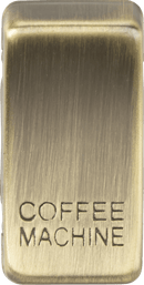 Knightsbridge MLA GDCOFFAB Switch cover "marked COFFEE MACHINE" - antique brass - Knightsbridge MLA - Falcon Electrical UK