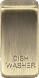 Knightsbridge MLA GDDISHAB Switch cover "marked DISHWASHER" - antique brass - Knightsbridge MLA - Falcon Electrical UK