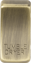 Knightsbridge MLA GDDRYAB Switch cover "marked TUMBLE DRYER" - antique brass - Knightsbridge MLA - Falcon Electrical UK
