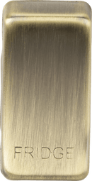 Knightsbridge MLA GDFRIDGEAB Switch cover "marked FRIDGE" - antique brass - Knightsbridge MLA - Falcon Electrical UK