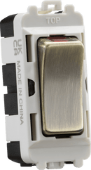 Knightsbridge MLA GDM003AB 20AX DP grid module with LED indicator - antique brass - Knightsbridge MLA - Falcon Electrical UK