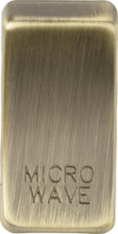 Knightsbridge MLA GDMICROAB Switch cover "marked MICROWAVE" - antique brass - Knightsbridge MLA - Falcon Electrical UK
