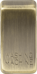Knightsbridge MLA GDWASHAB Switch cover "marked WASHING MACHINE" - antique brass - Knightsbridge MLA - Falcon Electrical UK