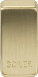 Knightsbridge MLA GDBOILBB Switch cover "marked BOILER" - brushed brass - Knightsbridge MLA - Falcon Electrical UK