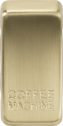 Knightsbridge MLA GDCOFFBB Switch cover "marked COFFEE MACHINE" - brushed brass - Knightsbridge MLA - Falcon Electrical UK