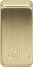 Knightsbridge MLA GDDISHBB Switch cover "marked DISHWASHER" - brushed brass - Knightsbridge MLA - Falcon Electrical UK