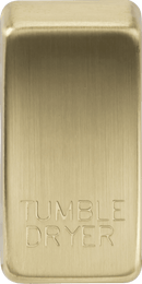Knightsbridge MLA GDDRYBB Switch cover "marked TUMBLE DRYER" - brushed brass - Knightsbridge MLA - Falcon Electrical UK