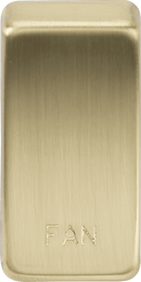Knightsbridge MLA GDFANBB Switch cover "marked FAN" - brushed brass - Knightsbridge MLA - Falcon Electrical UK