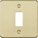 Knightsbridge MLA GDFP001BB 1G grid faceplate - brushed brass - Knightsbridge MLA - Falcon Electrical UK