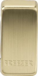 Knightsbridge MLA GDFREEZERBB Switch cover "marked FREEZER" - brushed brass - Knightsbridge MLA - Falcon Electrical UK