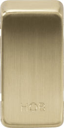 Knightsbridge MLA GDHOBBB Switch cover "marked HOB" - brushed brass - Knightsbridge MLA - Falcon Electrical UK