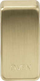 Knightsbridge MLA GDOVENBB Switch cover "marked OVEN" - brushed brass - Knightsbridge MLA - Falcon Electrical UK
