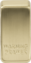 Knightsbridge MLA GDWARMBB Switch cover "marked WARMING DRAWER" - brushed brass - Knightsbridge MLA - Falcon Electrical UK