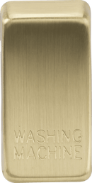 Knightsbridge MLA GDWASHBB Switch cover "marked WASHING MACHINE" - brushed brass - Knightsbridge MLA - Falcon Electrical UK