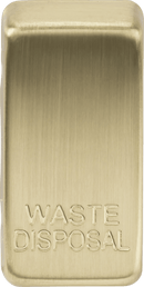 Knightsbridge MLA GDWASTEBB Switch cover "marked WASTE DISPOSAL" - brushed brass - Knightsbridge MLA - Falcon Electrical UK