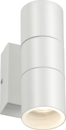 Knightsbridge MLA OWALL2WP 230V IP54 GU10 Up and Down Wall Light with Photocell Sensor - White - Knightsbridge MLA - Falcon Electrical UK