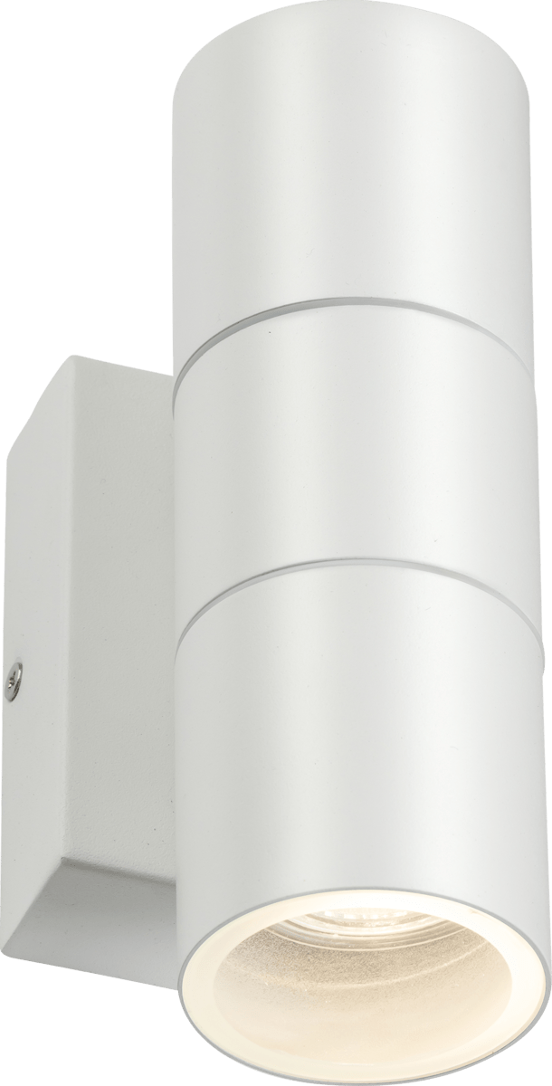 Knightsbridge MLA OWALL2WP 230V IP54 GU10 Up and Down Wall Light with Photocell Sensor - White - Knightsbridge MLA - Falcon Electrical UK