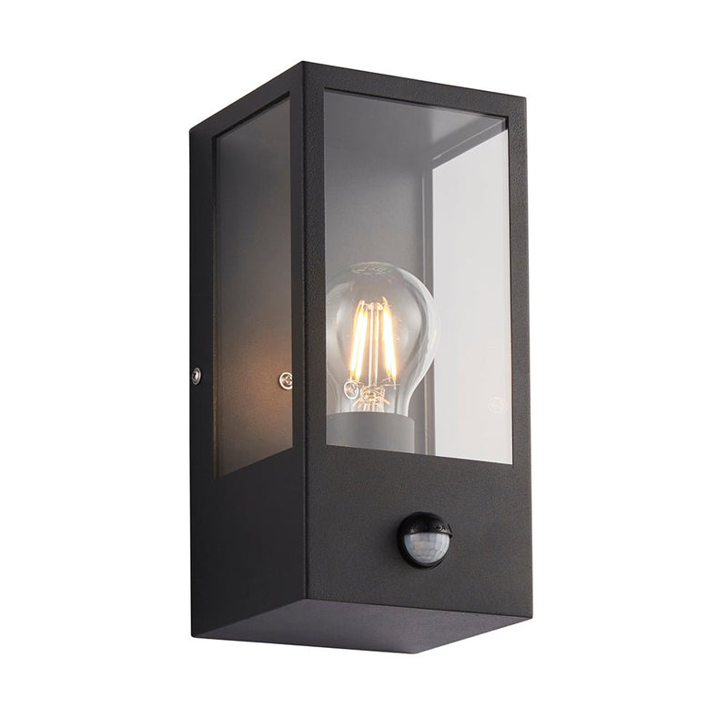 Saxby 94348 Breton PIR wall Black IP44 28W - Saxby - Falcon Electrical UK