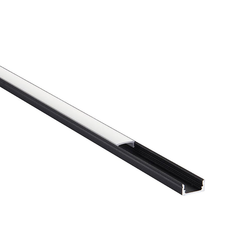Saxby 94946 RigelSLIM Surface 2m Aluminium Profile-Extrusion Black - Saxby - Falcon Electrical UK