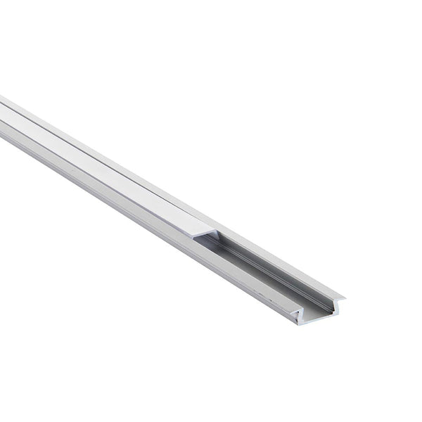 Saxby 94947 RigelSLIM Recessed 2m Aluminium Profile-Extrusion Silver - Saxby - Falcon Electrical UK