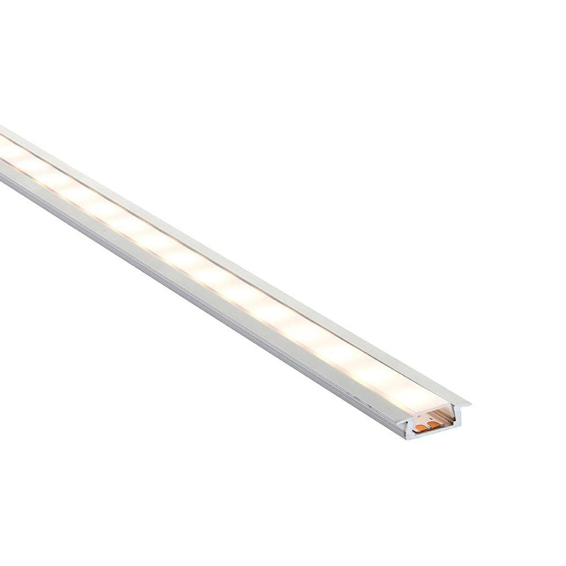Saxby 94947 RigelSLIM Recessed 2m Aluminium Profile-Extrusion Silver - Saxby - Falcon Electrical UK