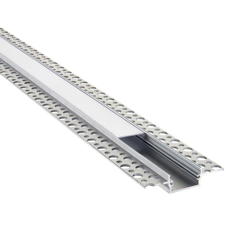 Saxby 94948 Rigel Plaster-in Wide 2m Aluminium Profile-Extrusion Sliver - Saxby - Falcon Electrical UK
