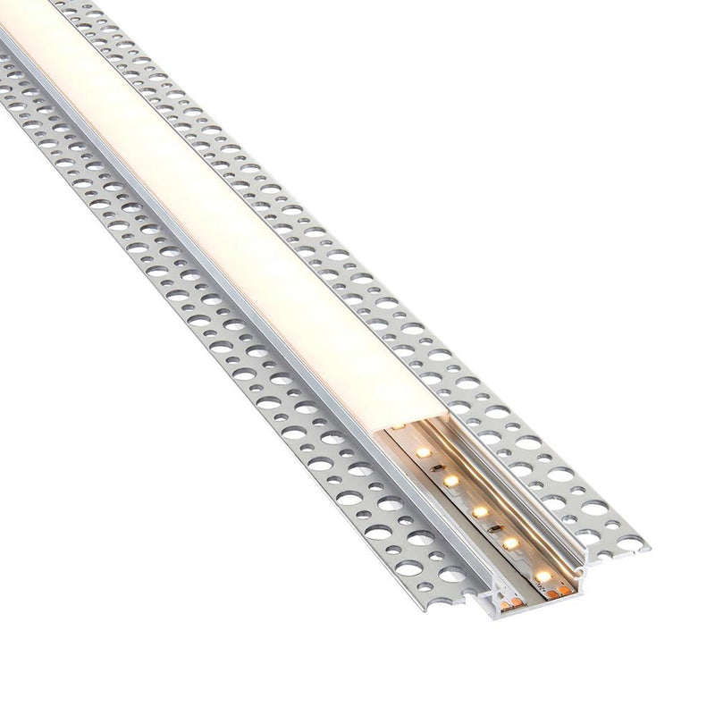 Saxby 94948 Rigel Plaster-in Wide 2m Aluminium Profile-Extrusion Sliver - Saxby - Falcon Electrical UK