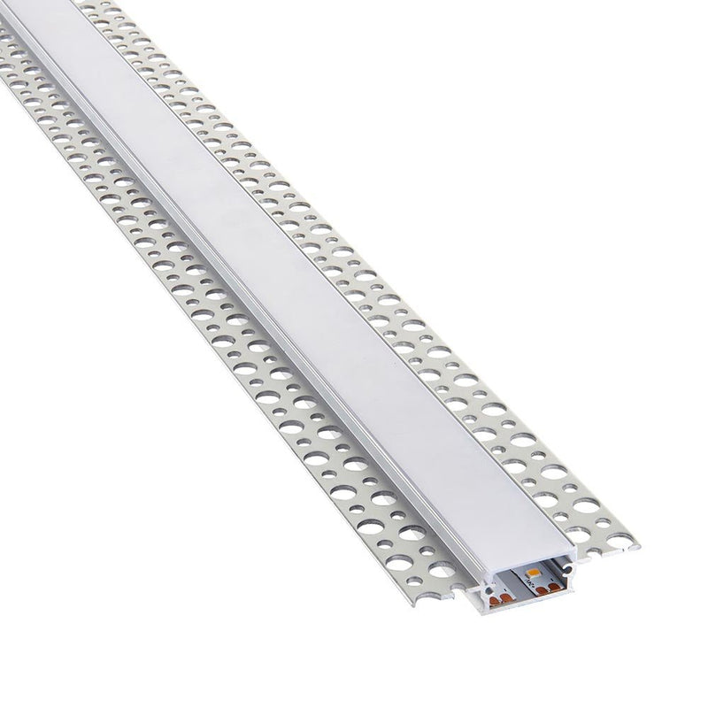 Saxby 94948 Rigel Plaster-in Wide 2m Aluminium Profile-Extrusion Sliver - Saxby - Falcon Electrical UK