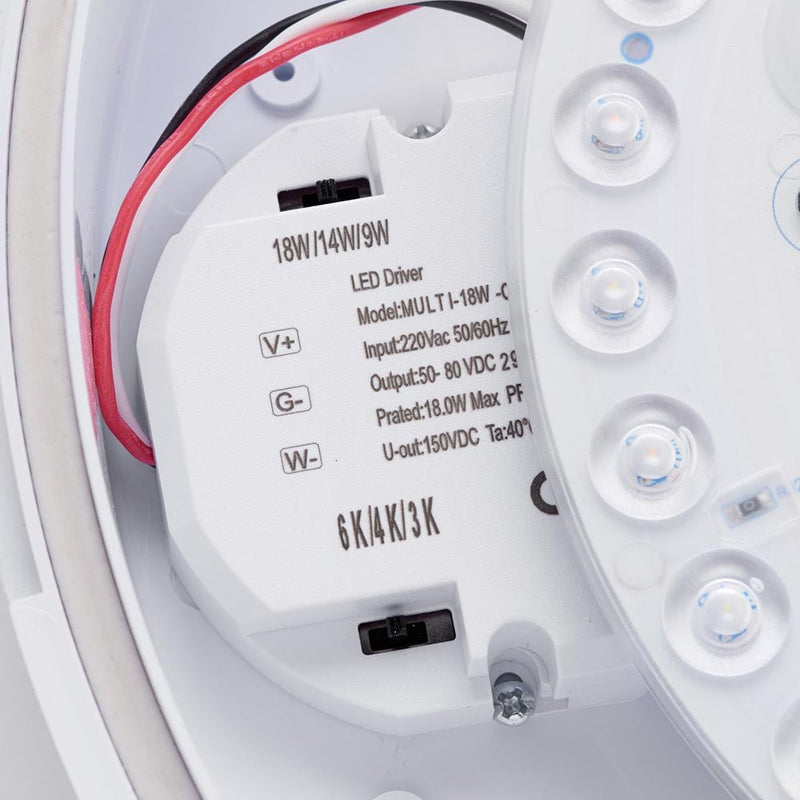 Saxby 95543 Hero CCT Tri-Wattage Corridor Bulkhead IP65 18W - Saxby - Falcon Electrical UK