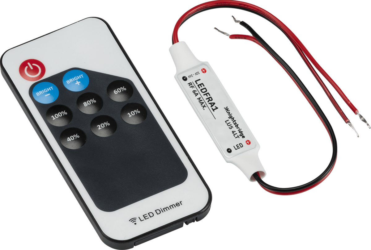 Knightsbridge MLA LEDFRA1 12V / 24V In-line RF Controller and Remote ...