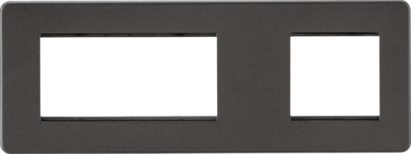 Knightsbridge MLA SF6GSB Screwless 6G Modular Faceplate (2G + 4G) - Smoked Bronze - Knightsbridge MLA - Falcon Electrical UK