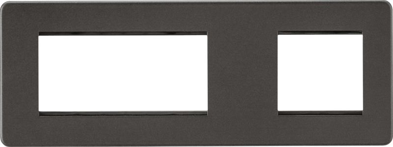 Knightsbridge MLA SF6GSB Screwless 6G Modular Faceplate (2G + 4G) - Smoked Bronze - Knightsbridge MLA - Falcon Electrical UK