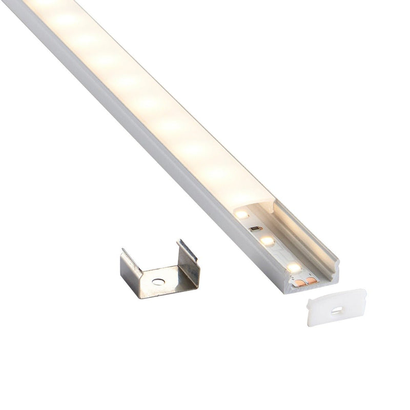 Saxby 97734 RigelSLIM Surface 2m Aluminium Profile-Extrusion White - Saxby - Falcon Electrical UK