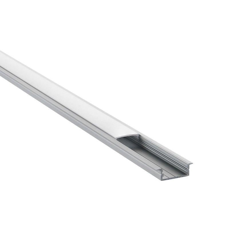 Saxby 97736 RigelSLIM Recessed Wide 2m Aluminium Profile-Extrusion Silver - Saxby - Falcon Electrical UK