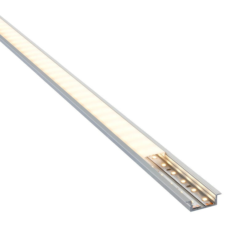 Saxby 97736 RigelSLIM Recessed Wide 2m Aluminium Profile-Extrusion Silver - Saxby - Falcon Electrical UK